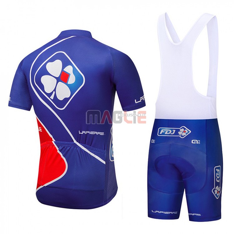 Maglia FDJ Manica Corta 2018 Blu